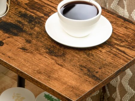 Bedside Table with Double Storage Shelf